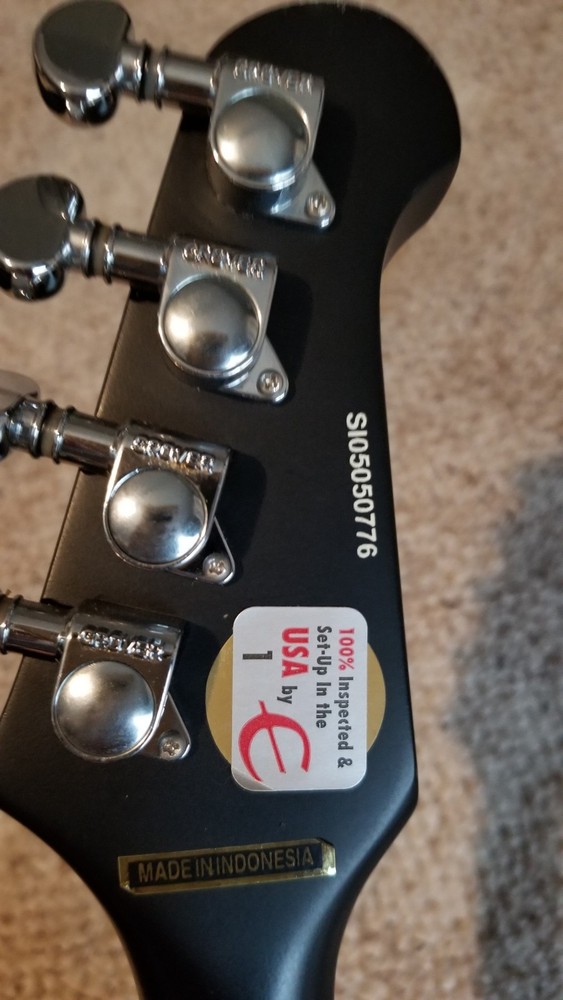 2005 Vintage Epiphone Mandobird Black Electric Mandolin 4 string With Gigbag