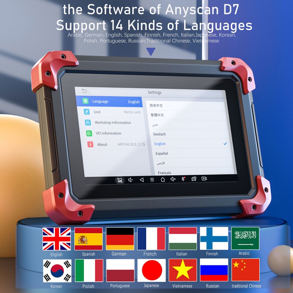 XTOOL D7 OBD2 Full System Diagnostic Scanner Bi-Directional Tool Key Programmer