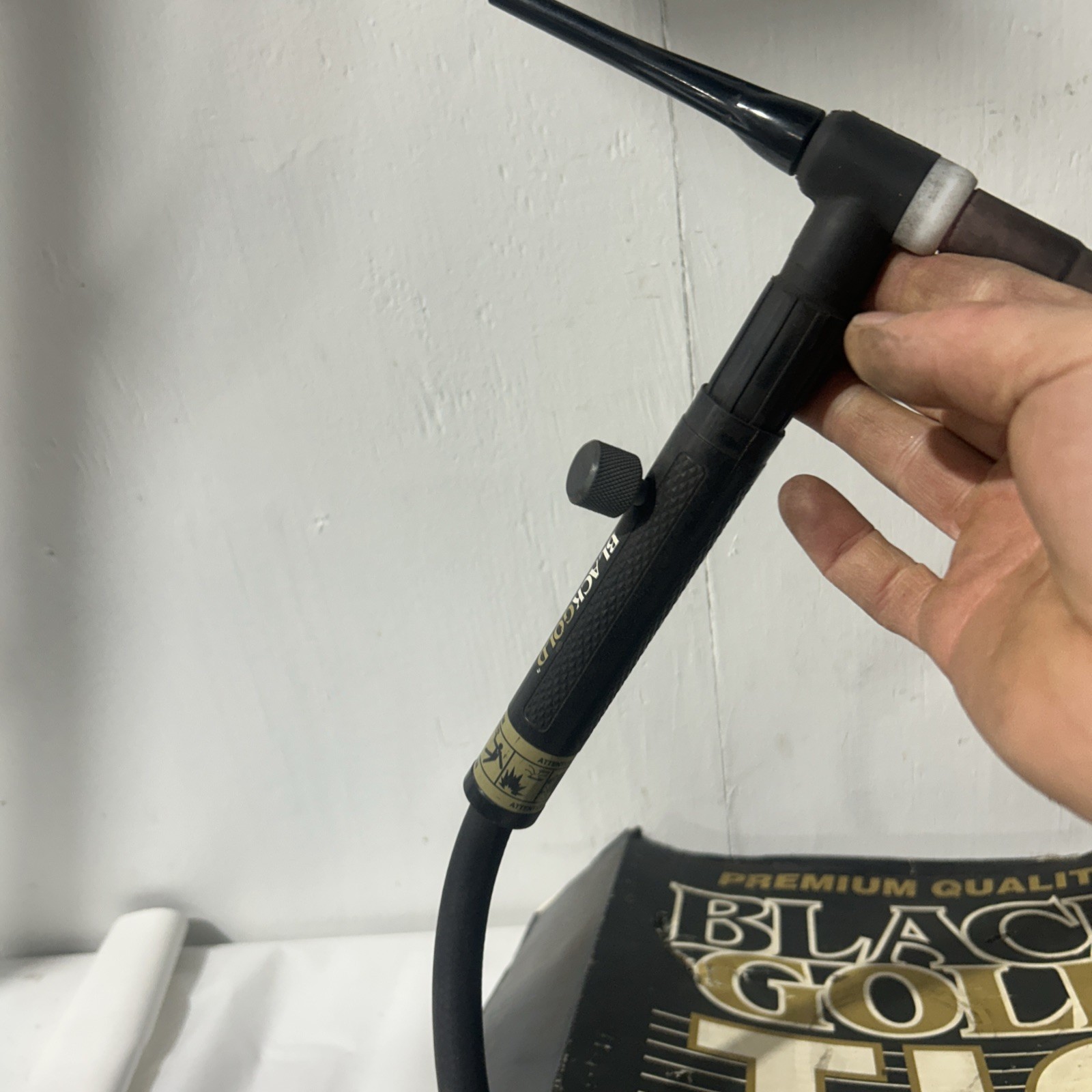 Black Gold Tig Torch Bgf-26v-25f. Welding Torch Flex Neck 200 Amp Arcair 25’