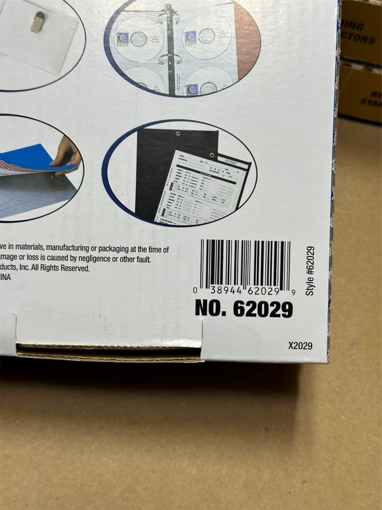 500x Pack Lot C-line Products CLI62029 Sheet Protector 8x11" Recycled Polypropyl