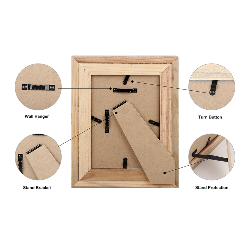 Rustic Barnwood Picture Frames - Natural Reclaimed Wood, 1 3/4" Frame Width