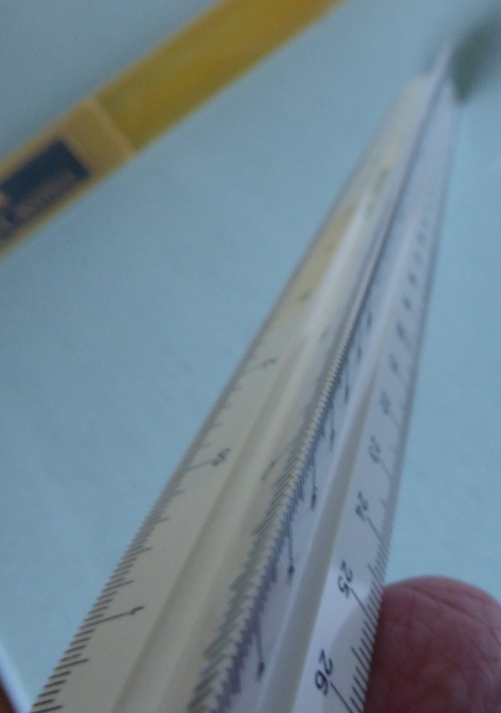 Faber Castell 153-A Architect Engineering Triangle Drafting Scale Ruler W/ Case