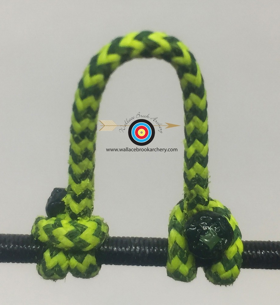1 Pack- Speckled  Flo Yellow/Black  Archery Release Bow String D Loop, BCY #24