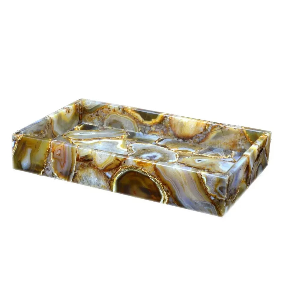 Luxury 7-Piece Agate Bathroom Accessories Set