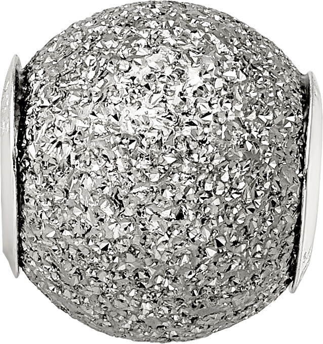 Silver Reflections Grey Laser Cut Bead QRS2294