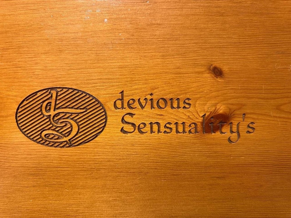 Devious Sensuality Vintage Handmade Pine Bench Stool