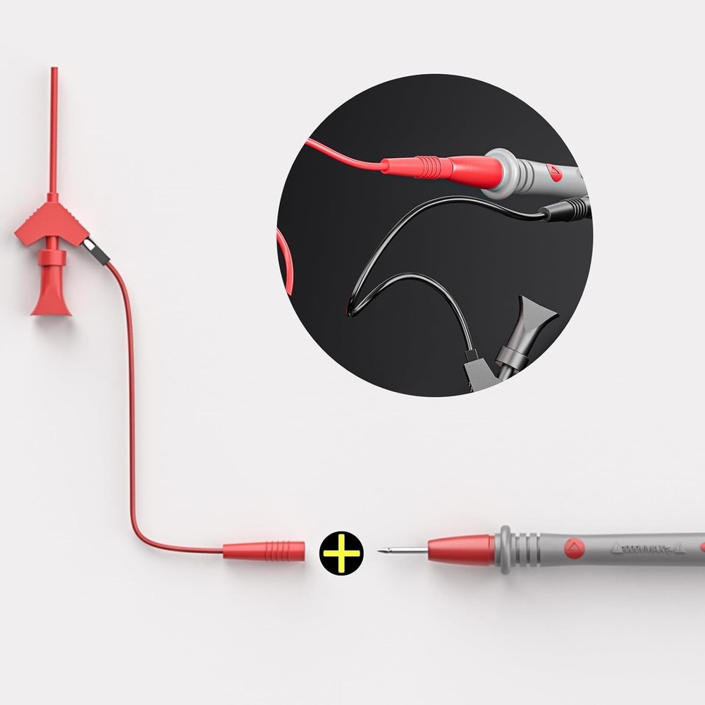 Silicone Multimeter Leads Kit 33PCS with Replaceable Wire Piercing Probes Se...