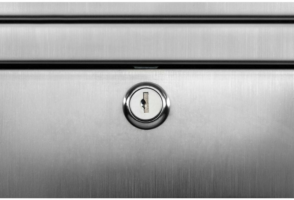 Wall Mount Mailbox Locking Stainless Steel Cam Lock Two Keys Solid Front Panel