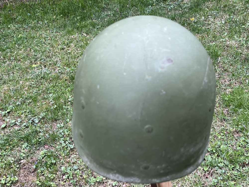 WW2 M1 Helmet Front Seam