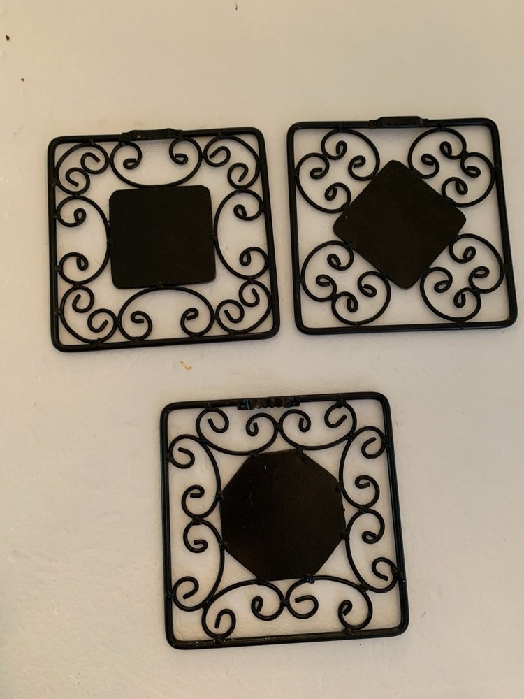 Mirror Trio Black Metal Frames