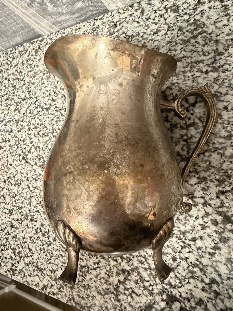 Vintage Silver-Plated Footed Beverage Pitcher