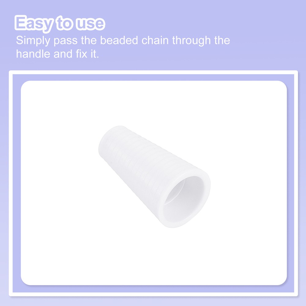 8Pcs Cord Knobs, 19mm Window Blind Tassels Plastic Pull Cord, White