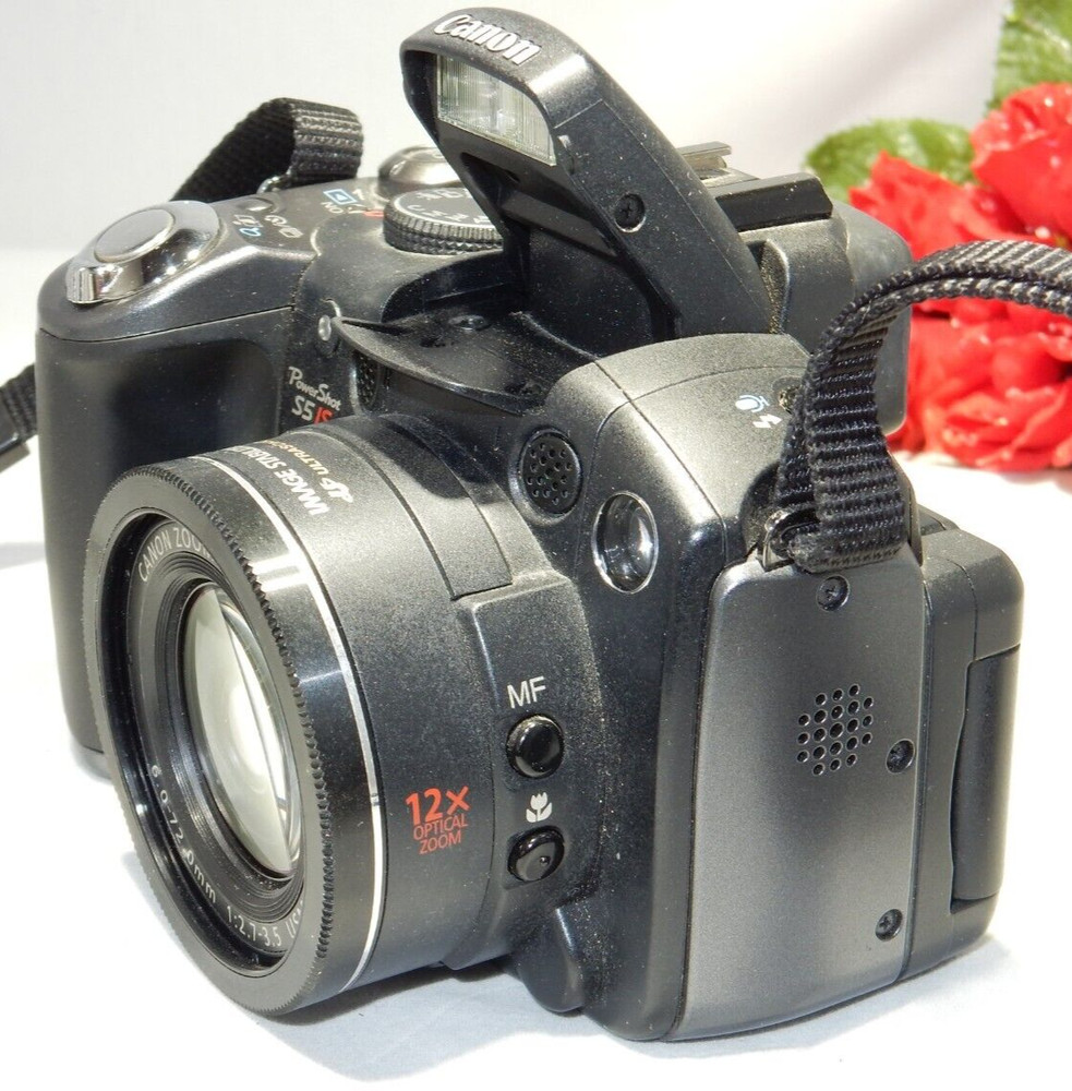 Canon PowerShot S5 8.0 MP Digital Camera - Black