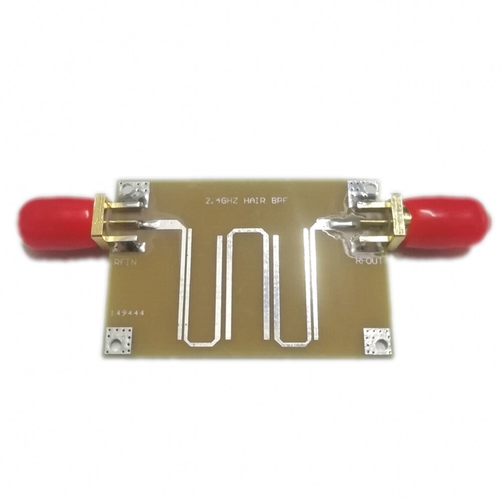 2.4GHz microstrip bandpass filter WiFi ZigBee BT filter filter out clutter