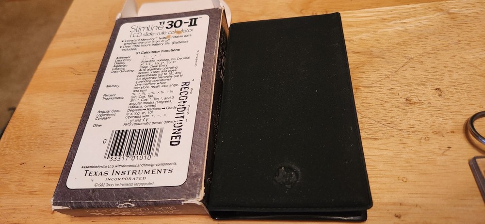 Slimline TI 30-II Texas Instruments Calculator