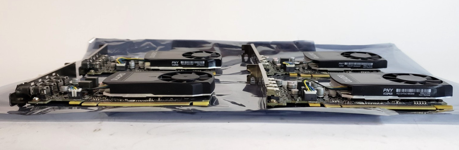 Lot of 4 NVIDIA Quadro P620 2GB GDDR5 4x Mini DP Graphics Cards