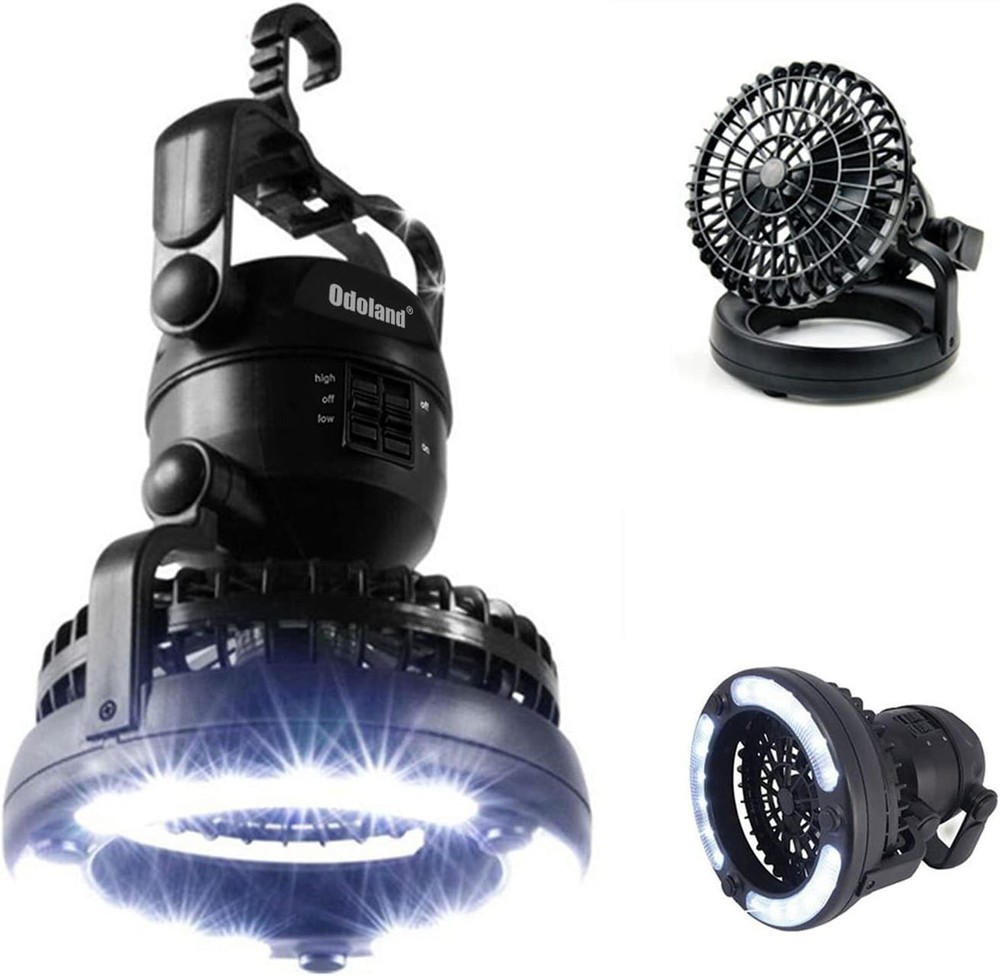 Multi-Functional LED Lantern with Ceiling Fan for Camping - Lightweight Design