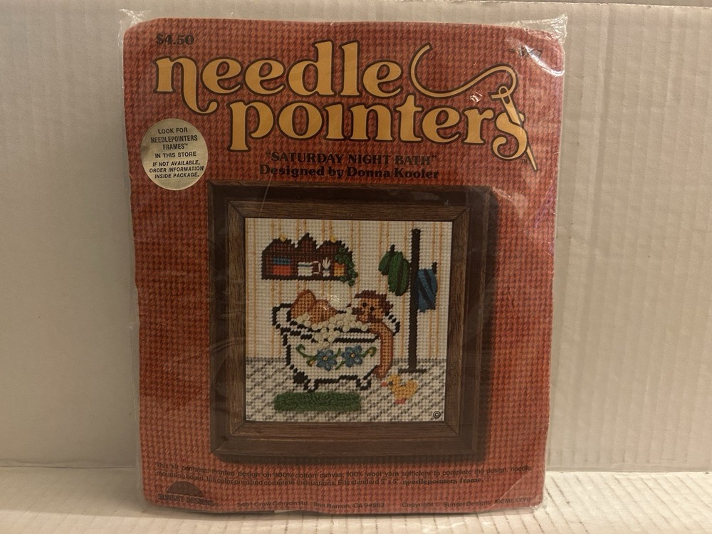 Saturday Night Bath Needle Pointers Sunset Designs Needlepoint Kit #5767