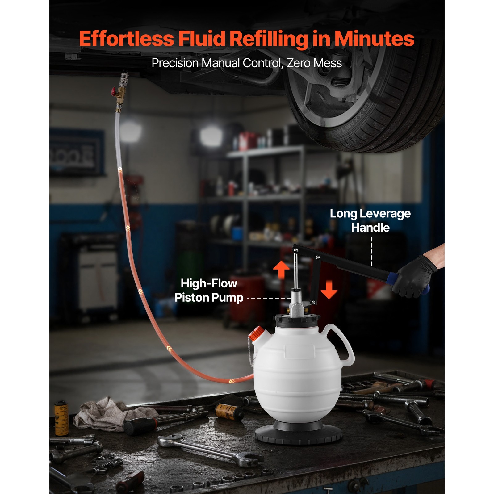 Uimoso Manual Transmission Fluid Pump 1.98 Gal ATF Refill Kit for Fluid Transfer