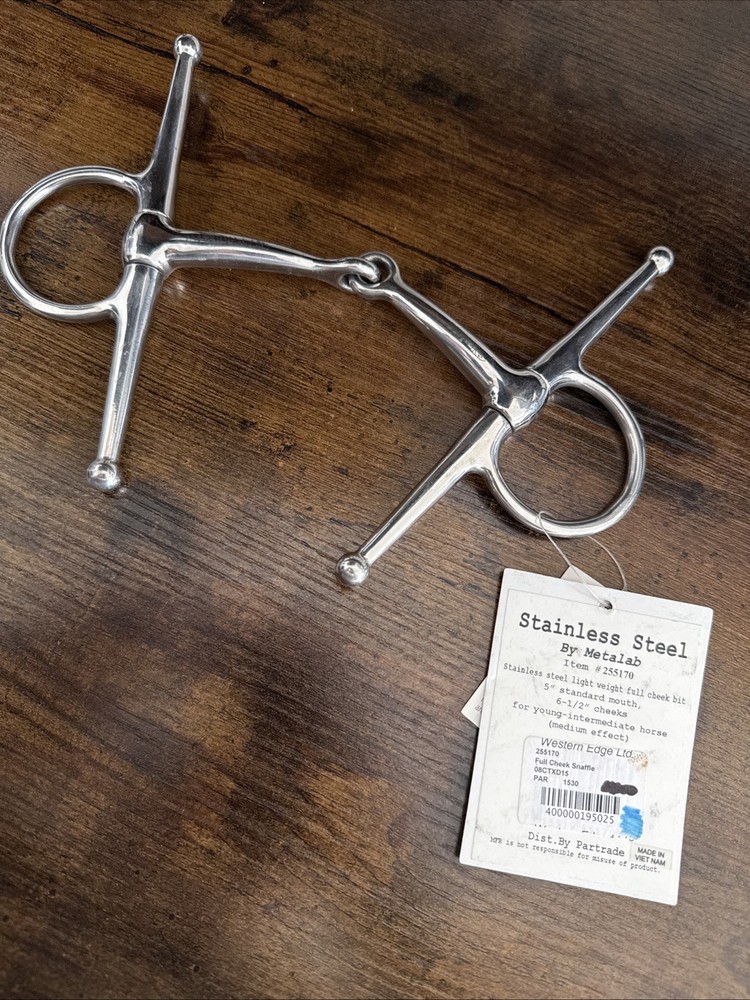 5" Full Cheek Horse Snaffle Bit