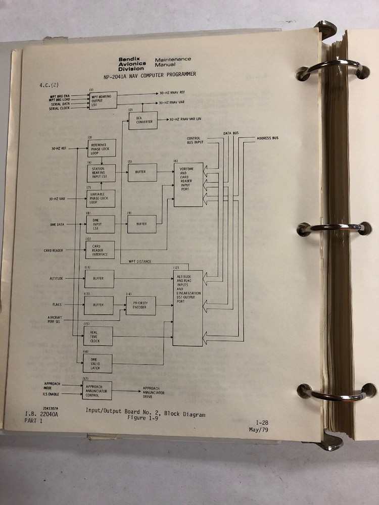 Bendix NCP-2040 NAV Programmer System Maintenance Manual 1979 Original