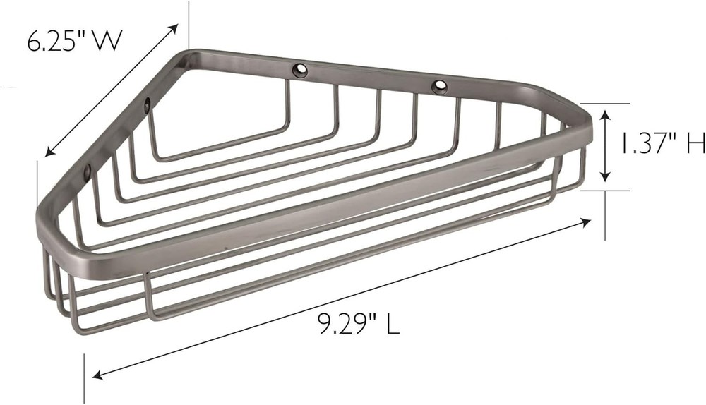 9.5-Inch Stainless Steel Corner Shower Caddy: Elegant Space-Saving Solution