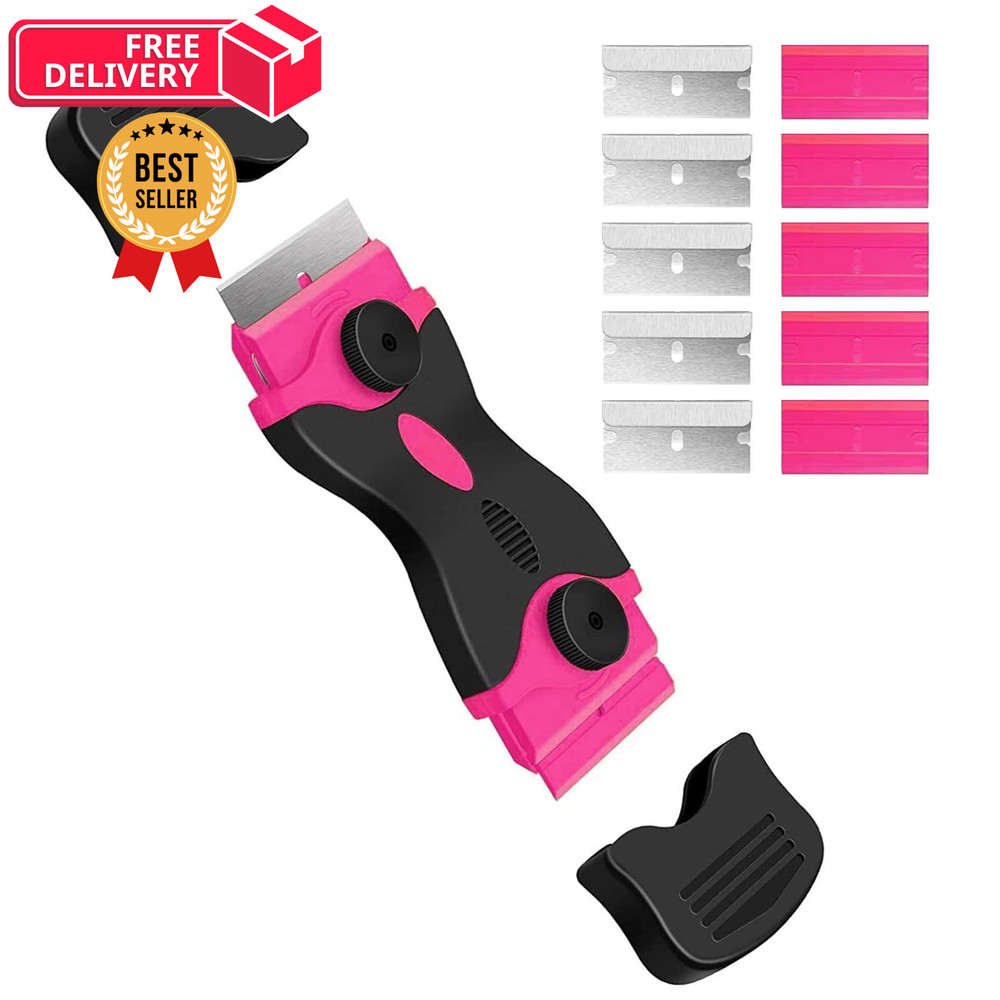 DEKEones Razor Blade Scraper, Double Edged Razorblade Scraping Tool with 10...