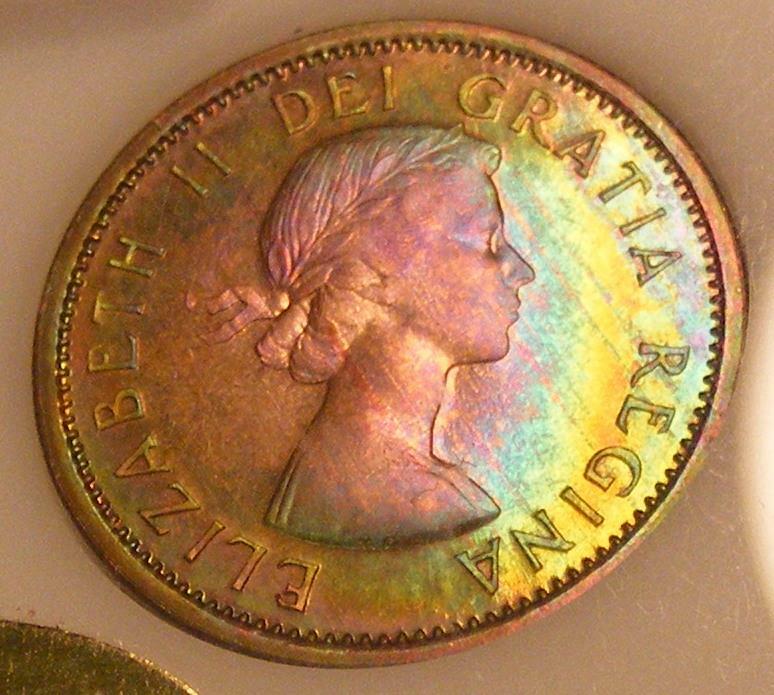 1961 Canada Proof Like Set W/ AWESOME Rainbow Toned Cent !!