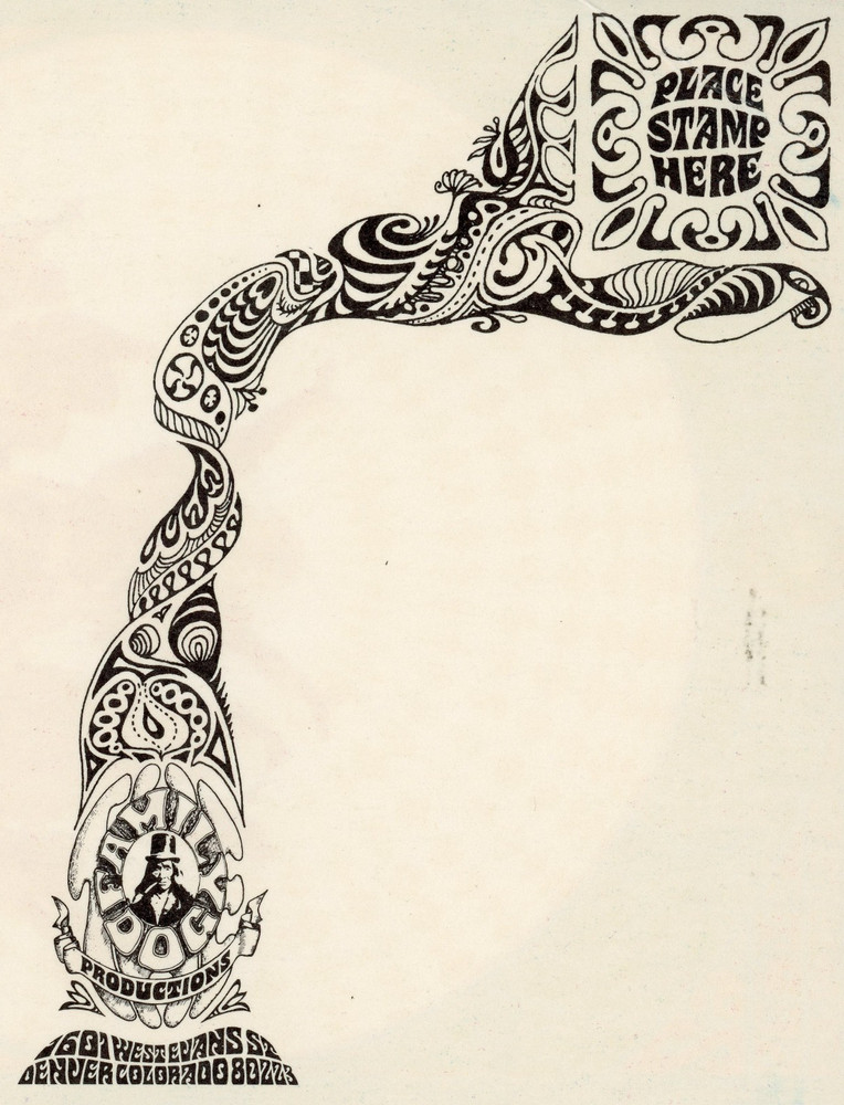 DOORS - CAPTAIN BEEFHEART - LOTHAR Postcard Denver Concert 1967 Schnepf FD-84