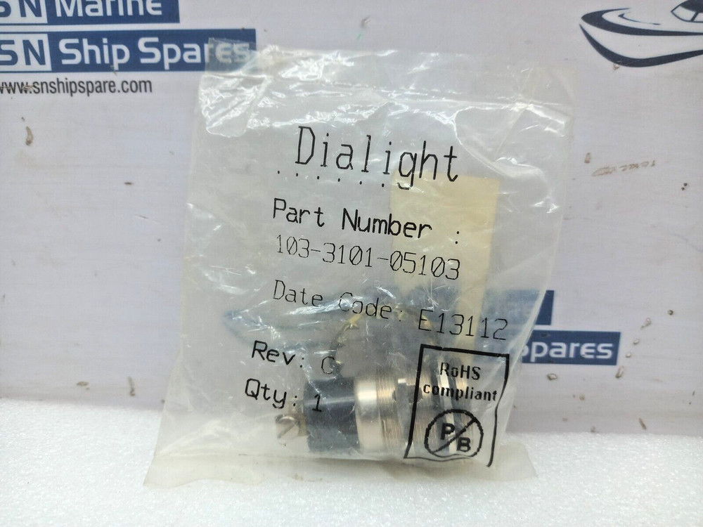 Dialight 103-3101-05103 Pilot Indicator Light Rev: C