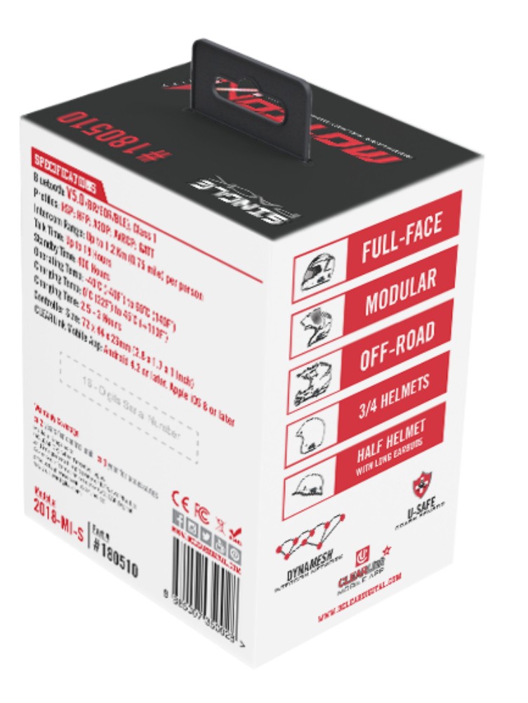 U-Clear Motion Infinity Helmet Bluetooth Communication System (180510)