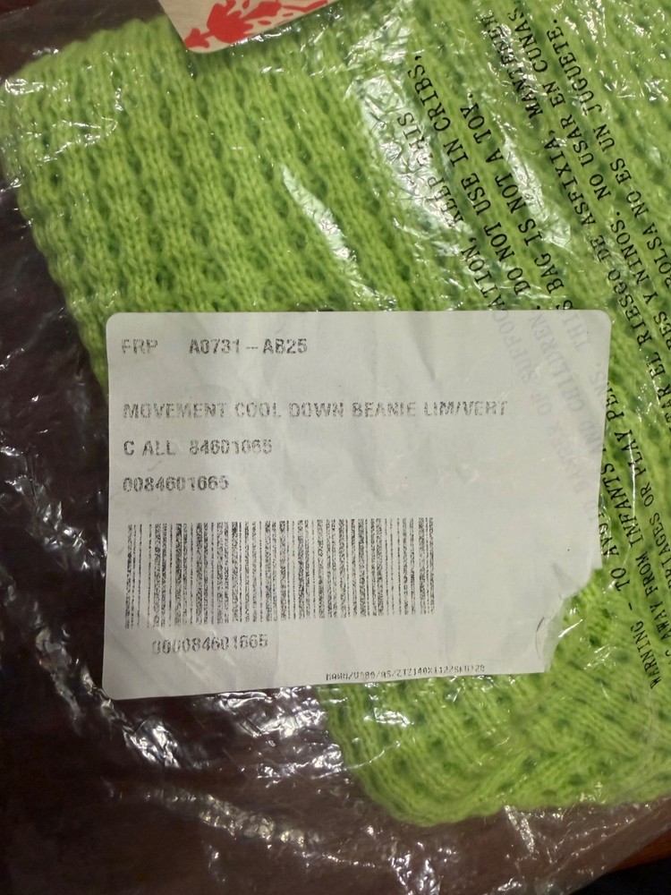 NWT Free People movement cool down lime beanie