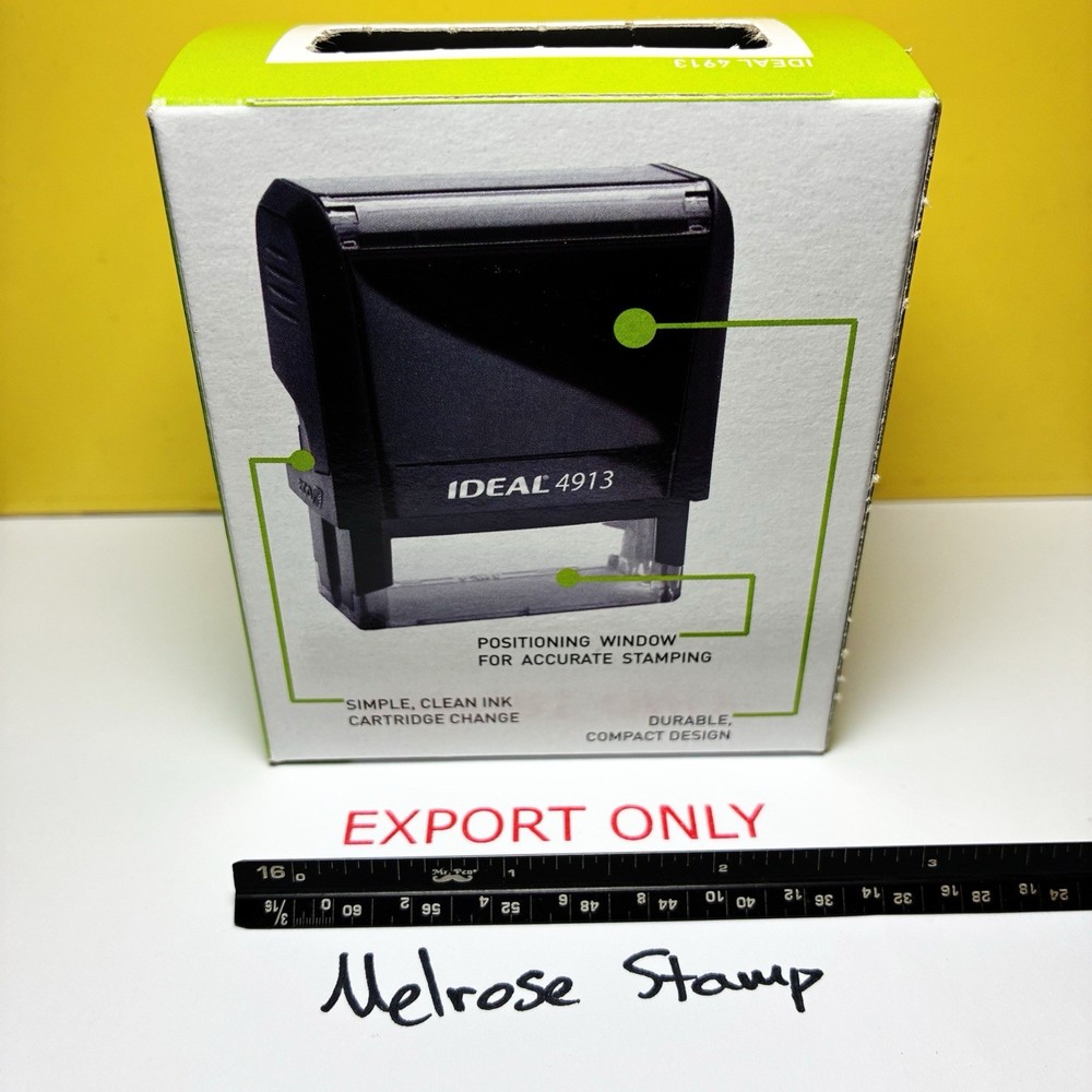 Export Only Rubber Stamp Red Ink Self Inking Ideal 4913