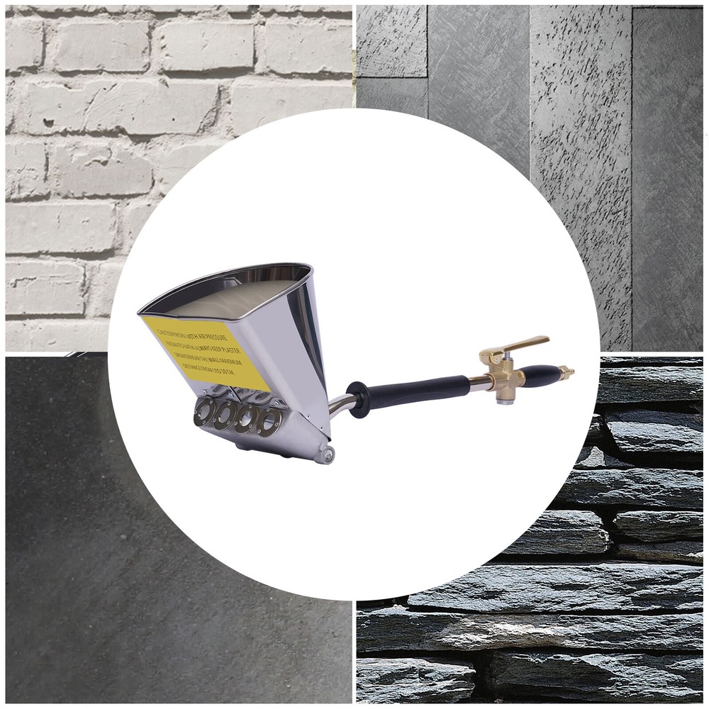 4-Jet Stucco Sprayer for Mortar and Plaster - Efficient Wall Application