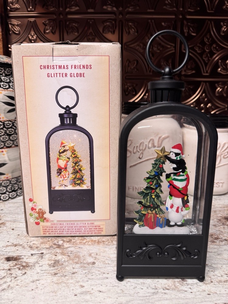 Christmas Friends Glitter Globe Cracker Barrel
