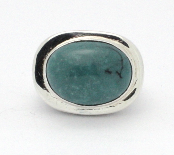 TURQUOISE RING set i SOLID .925 STERLING SILVER Size 6 FREE FAST SHIPPING!!!