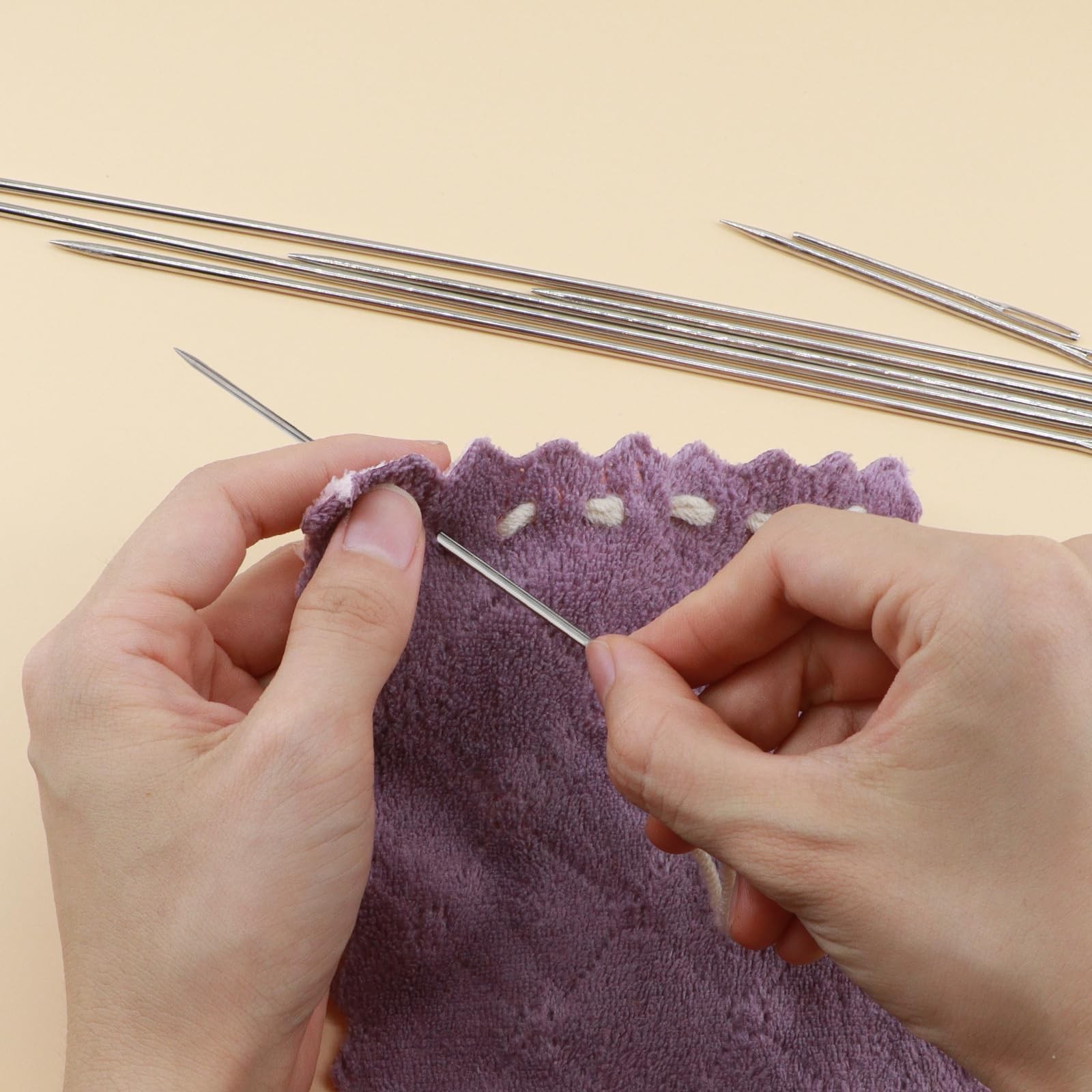 Upholstery Needles 5 Pcs 4 to 12 Inch Large Eye Steel Repair Stitching Tube DIY