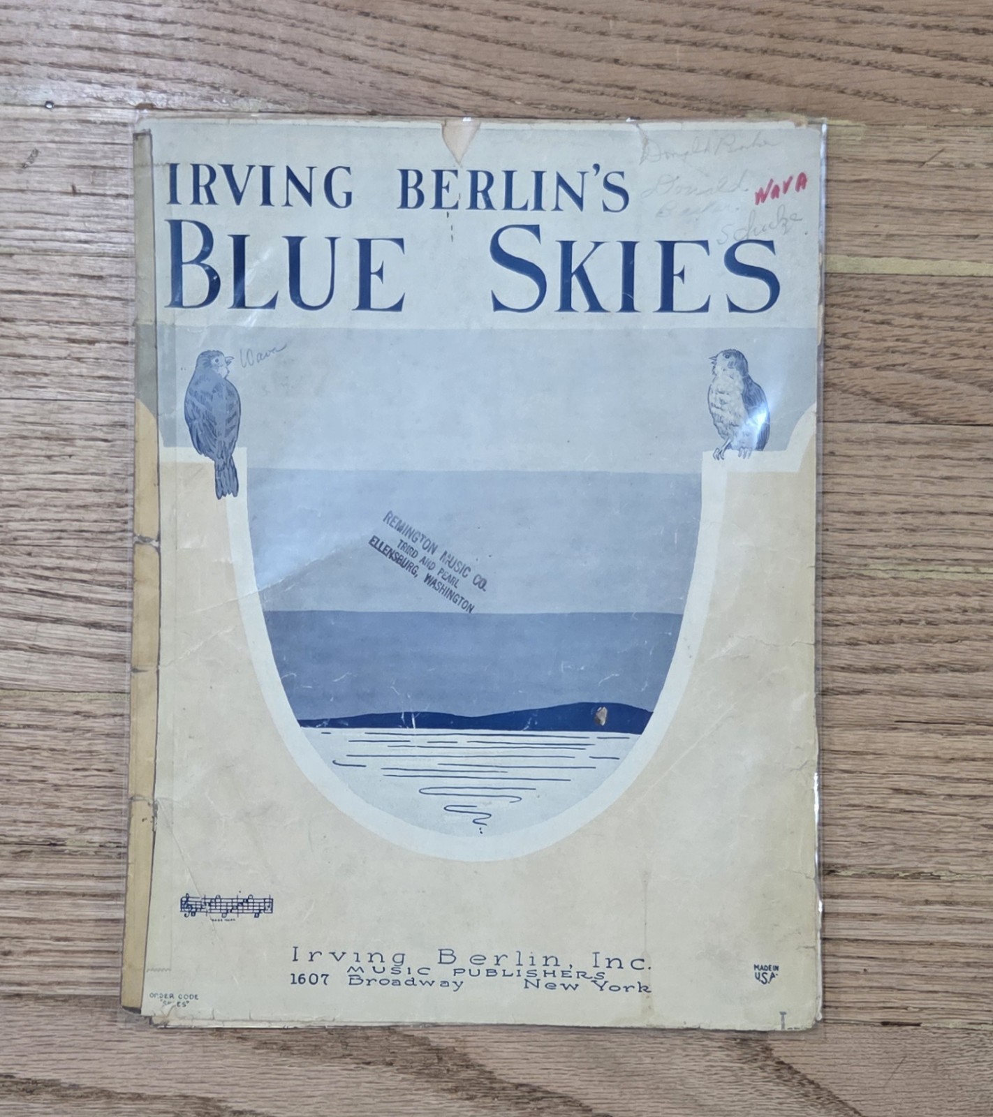 (6) Vintage Irving Berlin Music Sheets Lot