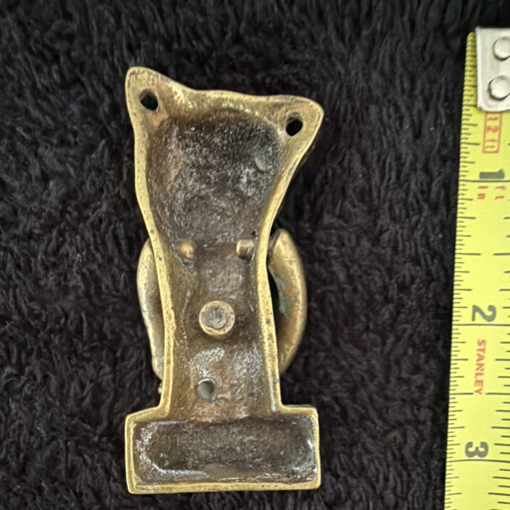 Vintage Solid Brass Cheshire Cat Door Knocker