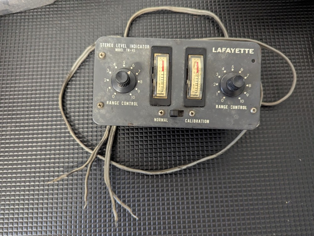 Vintage Lafayette Stereo Level Indicator Model TM-45 Range Control