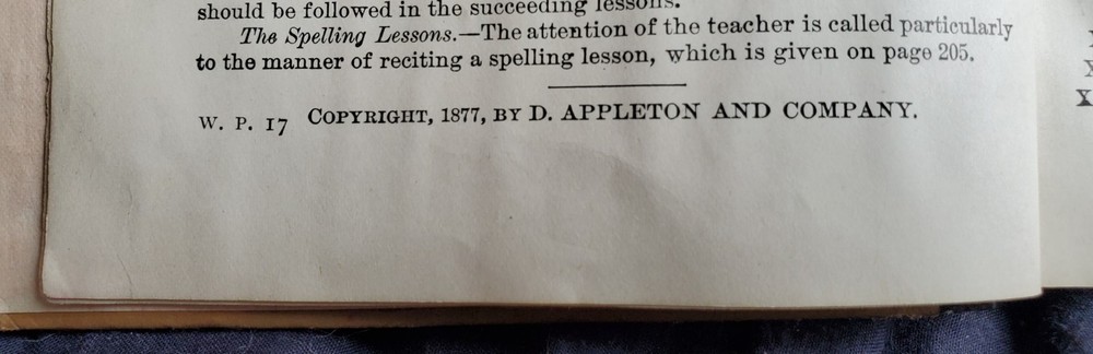 1877 Appletons' School Readers - Third Reader (Hardcover)(149 YEARS OLD!)