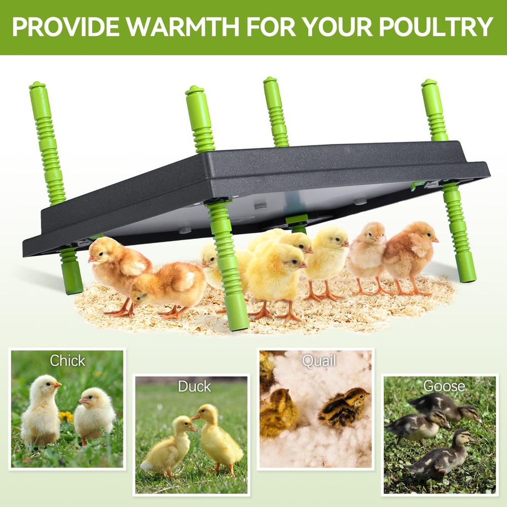 12"x16" Chick Brooder Heater Plate, Brooder Plate for Chicks with Adjustable ...