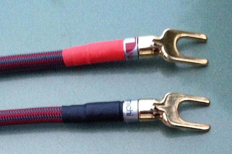 Pair Mogami Audiophile Bi Wire Speaker Jumper Cable Spade to Banana