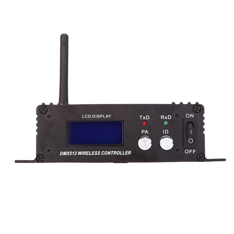 Wireless 2.4G DMX512 DJ Stage Lighting Console LCD Display Transmitter Receiver