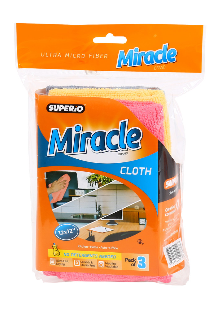 superio microfiber all-purpose cloth 12''x12''