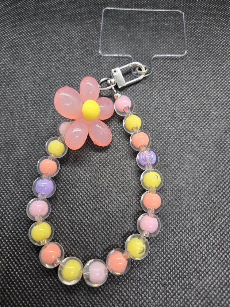 Handcrafted Spring Flower Colored Phone Chain