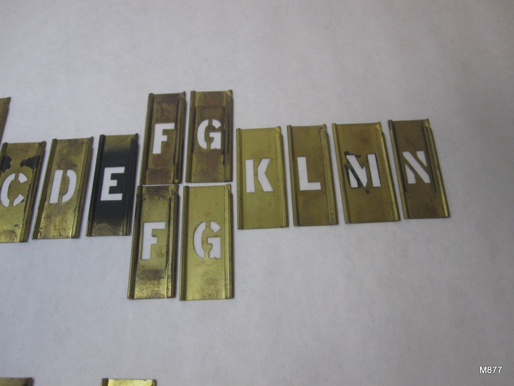 MISSING LETTERS Hanson 690211 Adjustable Stencil 3/4" Letters Gothic 34pc