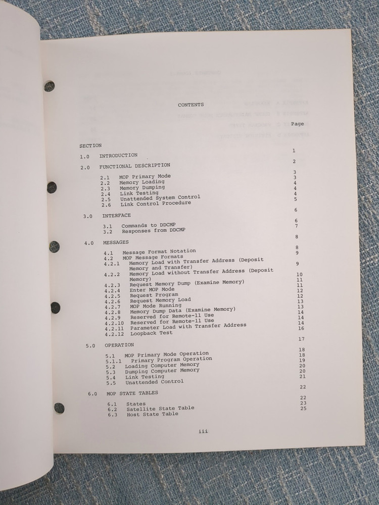 Digital Equipment Corp (DEC) MOP Maintenance Operation Protocol 1978