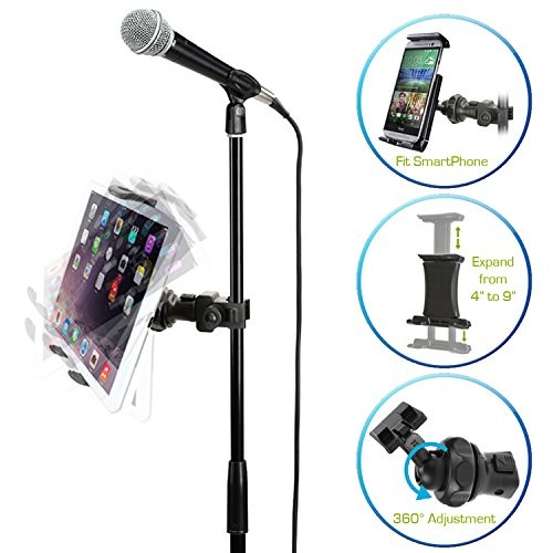Accessory Basics EasyAdjust cymbal Microphone Mic Stand Tablet Mount for Most