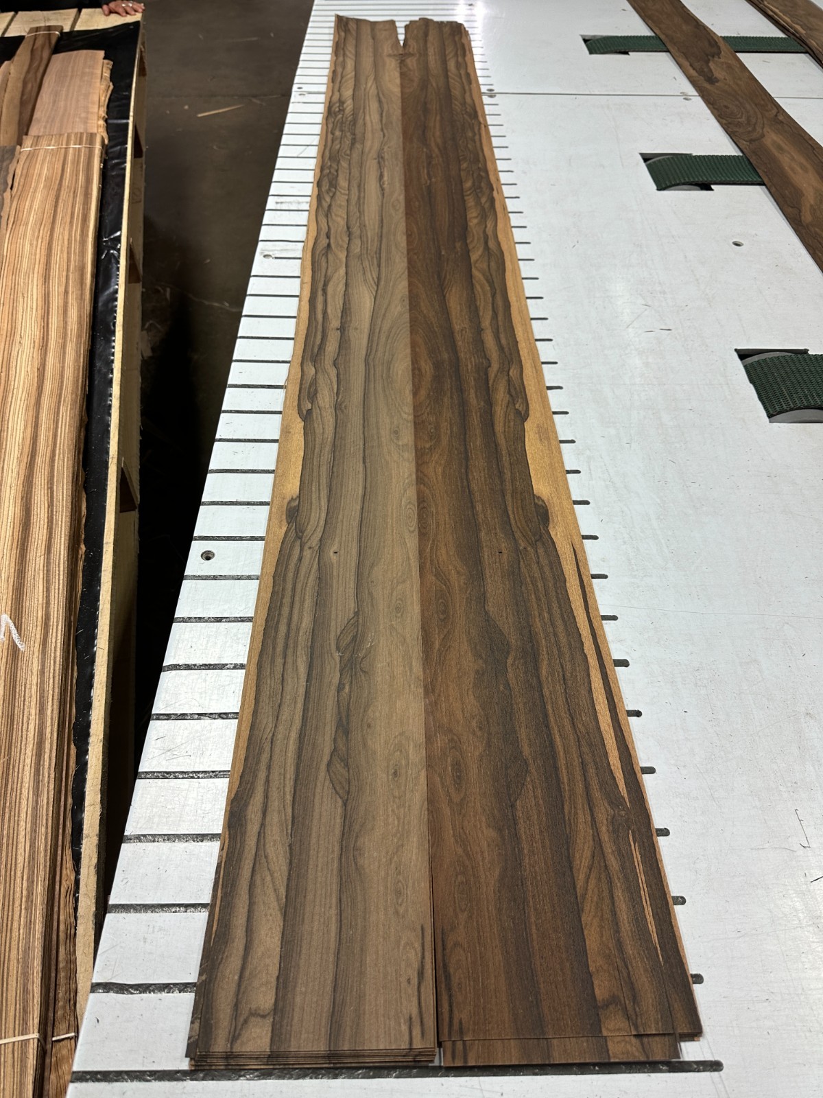 Ziricote Raw Wood Veneer 2 sheets 75'' x 5'' 321D